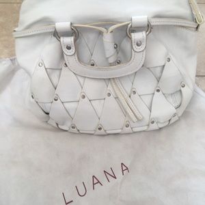 white LUANA leather bag